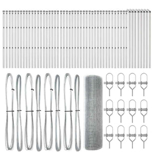 Recinzione con pali. Argento 0.8 x 100 m Acciaio 3351670