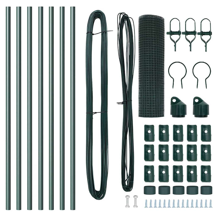 Recinzione con pali. Verde 0.6 x 10 m Acciaio 3351683