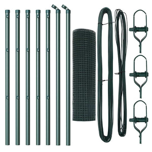 Recinzione con pali. Verde 0.8 x 10 m Acciaio 3351687