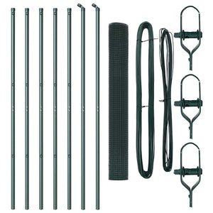 Recinzione con pali. Verde 1.2 x 10 m Acciaio 3351694