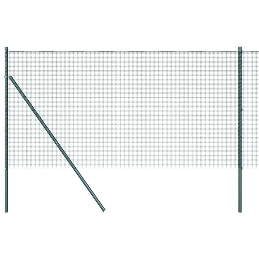 Recinzione con pali. Verde 1.4 x 10 m Acciaio 3351698