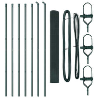 Recinzione con pali. Verde 1.4 x 10 m Acciaio 3351699