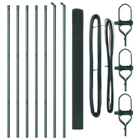 Recinzione con pali. Verde 1.5 x 10 m Acciaio 3351702