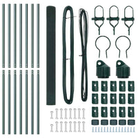 Recinzione con pali. Verde 1.5 x 10 m Acciaio 3351702