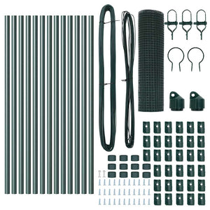 Recinzione con pali. Verde 0.5 x 25 m Acciaio 3351714