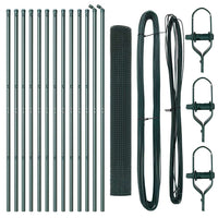 Recinzione con pali. Verde 1 x 25 m Acciaio 3351727