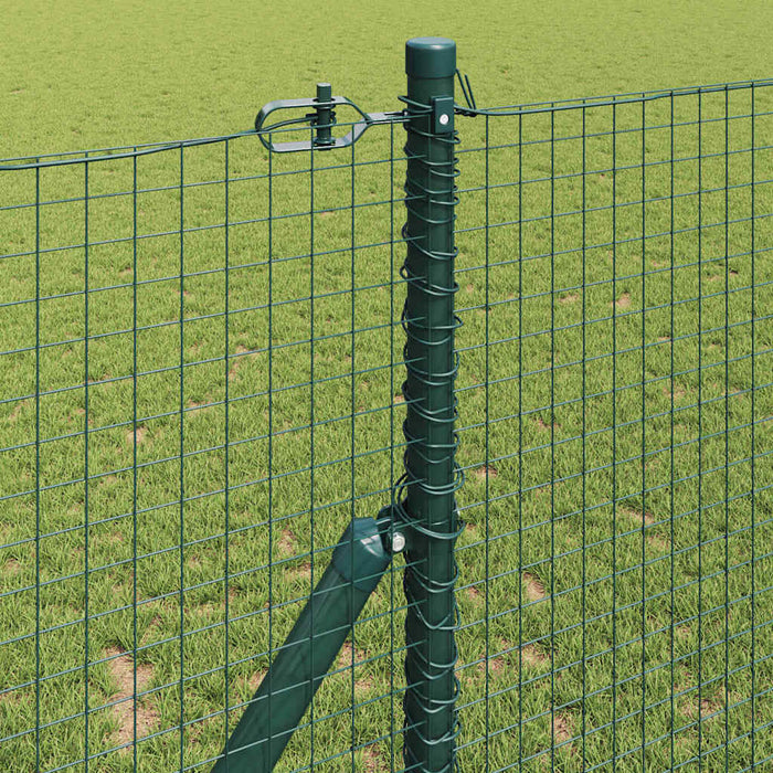 Recinzione con pali. Verde 1 x 25 m Acciaio 3351728