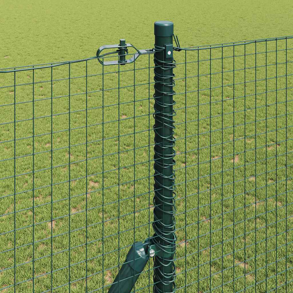 Recinzione con pali. Verde 1.5 x 25 m Acciaio 3351740