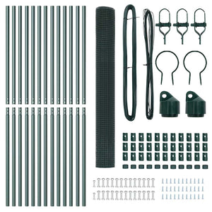 Recinzione con pali. Verde 1.5 x 25 m Acciaio 3351740