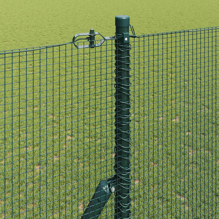 Recinzione con pali. Verde 1.6 x 25 m Acciaio 3351741