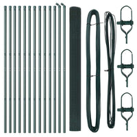 Recinzione con pali. Verde 1.6 x 25 m Acciaio 3351741