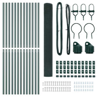 Recinzione con pali. Verde 1.6 x 25 m Acciaio 3351741