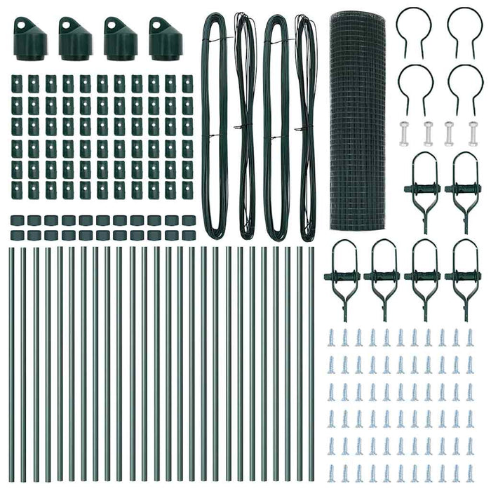 Recinzione con pali. Verde 0.4 x 50 m Acciaio 3351746
