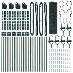 Recinzione con pali. Verde 0.5 x 50 m Acciaio 3351748