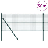 Recinzione con pali. Verde 0.8 x 50 m Acciaio 3351757