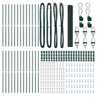 Recinzione con pali. Verde 1 x 50 m Acciaio 3351761
