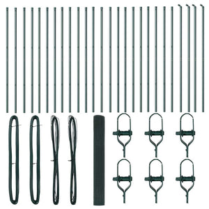 Recinzione con pali. Verde 1 x 50 m Acciaio 3351763