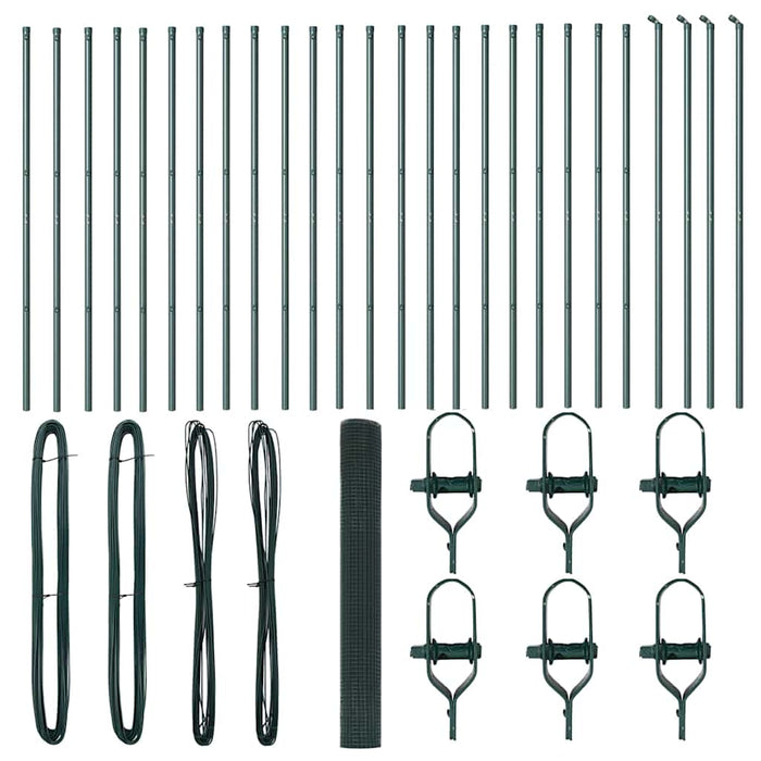 Recinzione con pali. Verde 1 x 50 m Acciaio 3351763