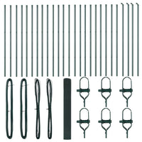 Recinzione con pali. Verde 1.2 x 50 m Acciaio 3351766