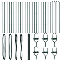 Recinzione con pali. Verde 1.5 x 50 m Acciaio 3351773