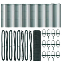 Recinzione con pali. Verde 0.4 x 100 m Acciaio 3351774
