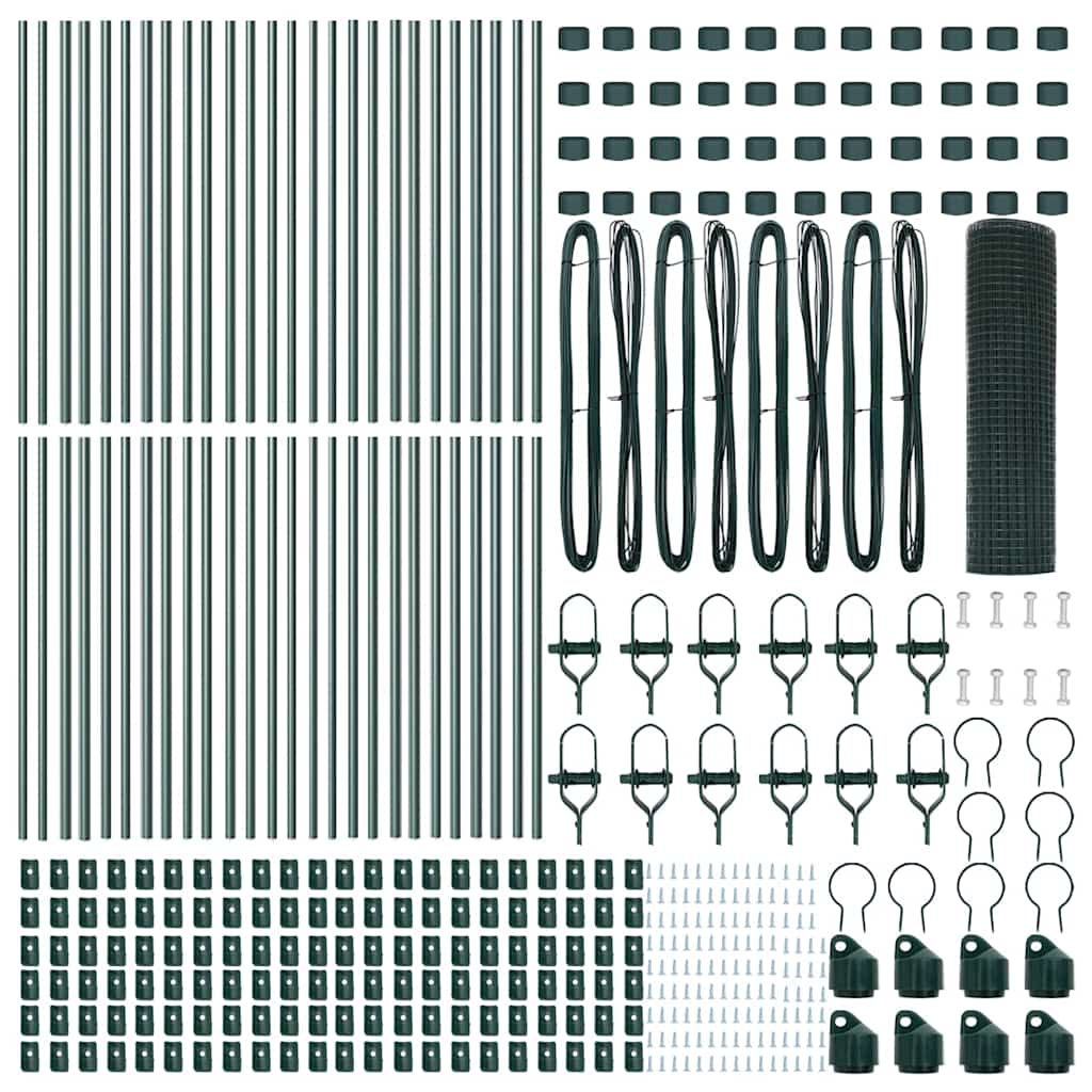 Recinzione con pali. Verde 0.6 x 100 m Acciaio 3351784