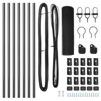 Recinzione con pali. Grigio 0.4 x 10 m Acciaio 3351795