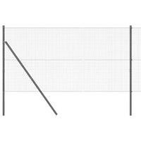 Recinzione con pali. Grigio 1 x 10 m Acciaio 3351811