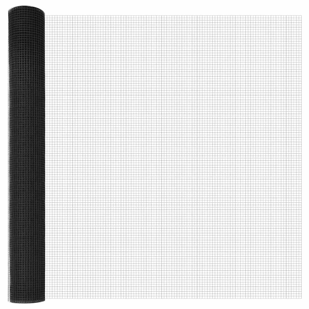 Recinzione con pali. Grigio 1.2 x 10 m Acciaio 3351812