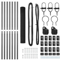 Recinzione con pali. Grigio 1.2 x 10 m Acciaio 3351814