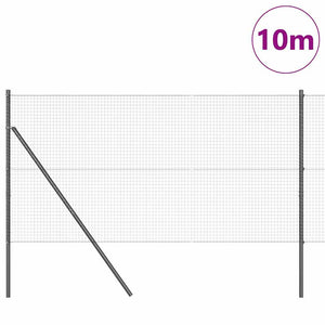 Recinzione con pali. Grigio 1.2 x 10 m Acciaio 3351815