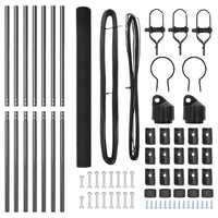 Recinzione con pali. Grigio 1.6 x 10 m Acciaio 3351825