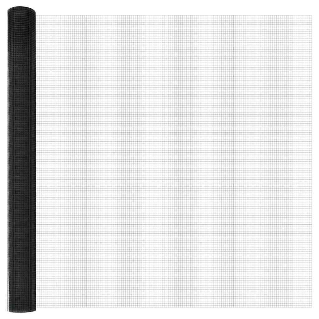 Recinzione con pali. Grigio 1.6 x 10 m Acciaio 3351825