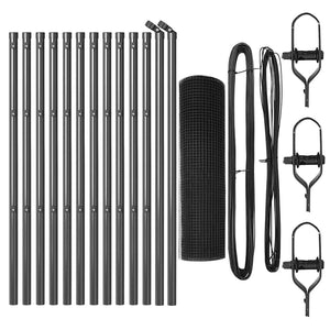 Recinzione con pali. Grigio 0.4 x 25 m Acciaio 3351827