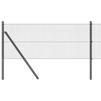 Recinzione con pali. Grigio 0.6 x 25 m Acciaio 3351835