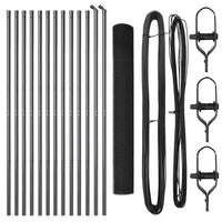 Recinzione con pali. Grigio 1 x 25 m Acciaio 3351844