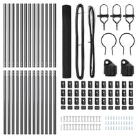 Recinzione con pali. Grigio 1 x 25 m Acciaio 3351844