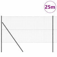 Recinzione con pali. Grigio 1.2 x 25 m Acciaio 3351850