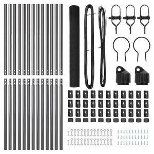 Recinzione con pali. Grigio 1.4 x 25 m Acciaio 3351851