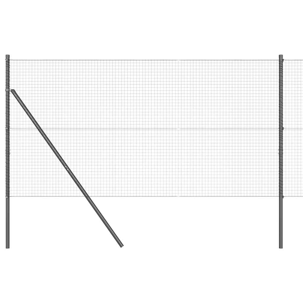 Recinzione con pali. Grigio 1.4 x 25 m Acciaio 3351854