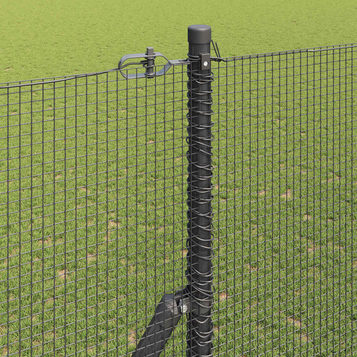 Recinzione con pali. Grigio 1.6 x 25 m Acciaio 3351859