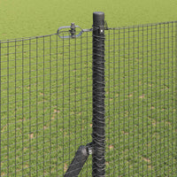 Recinzione con pali. Grigio 1.6 x 25 m Acciaio 3351860