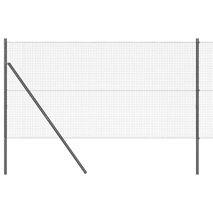 Recinzione con pali. Grigio 1.2 x 50 m Acciaio 3351884