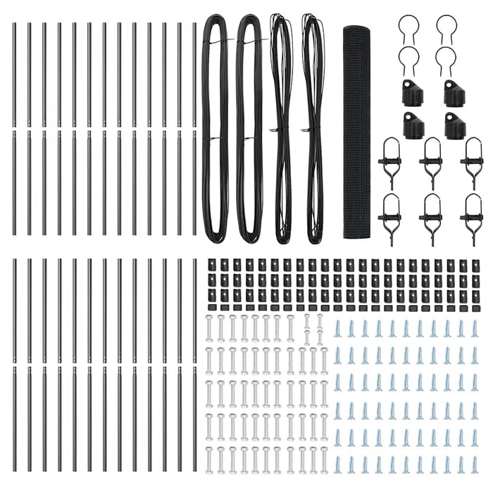 Recinzione con pali. Grigio 1.2 x 50 m Acciaio 3351885