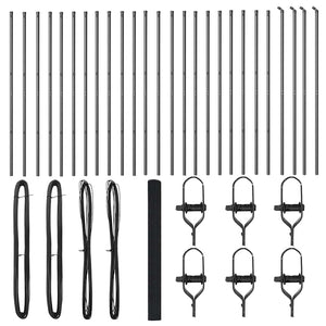 Recinzione con pali. Grigio 1.4 x 50 m Acciaio 3351887