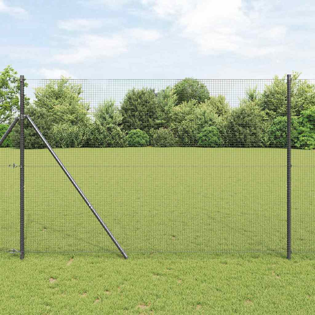 Recinzione con pali. Grigio 1.4 x 50 m Acciaio 3351888