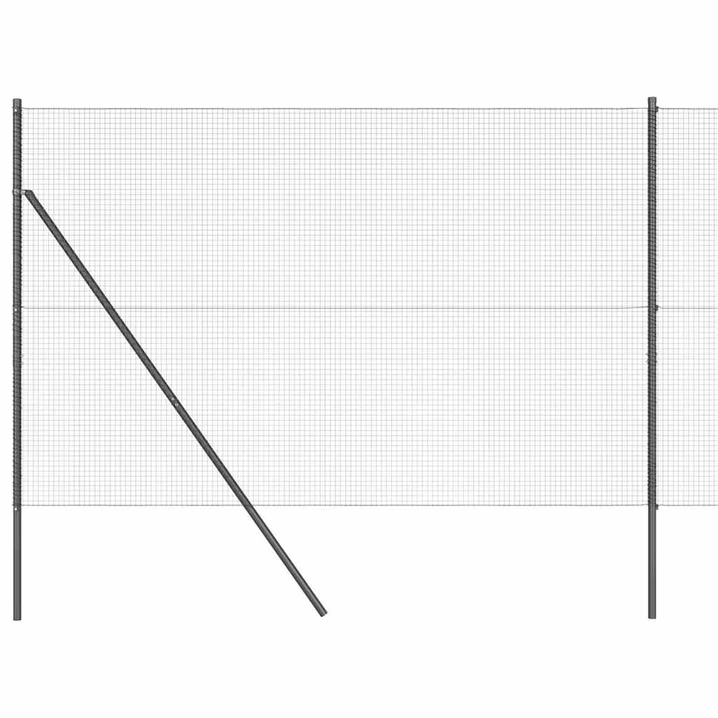 Recinzione con pali. Grigio 1.4 x 50 m Acciaio 3351888