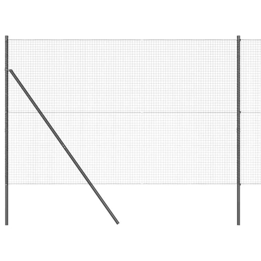 Recinzione con pali. Grigio 1.4 x 50 m Acciaio 3351889