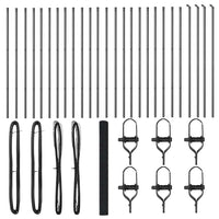 Recinzione con pali. Grigio 1.5 x 50 m Acciaio 3351891