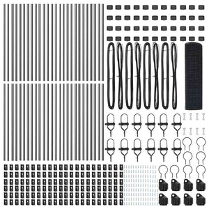 Recinzione con pali. Grigio 0.8 x 100 m Acciaio 3351906